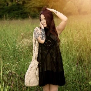 Free People Angel Lace Dress In Black